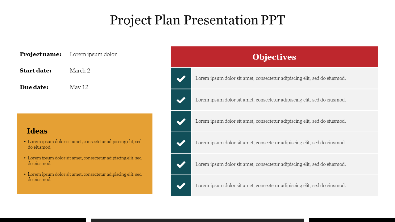 Project Plan Presentation PPT